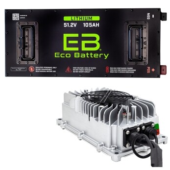 51V 105AH Eco LifePo4 Lithium Battery Bundle with Charger – Skinny Style Battery