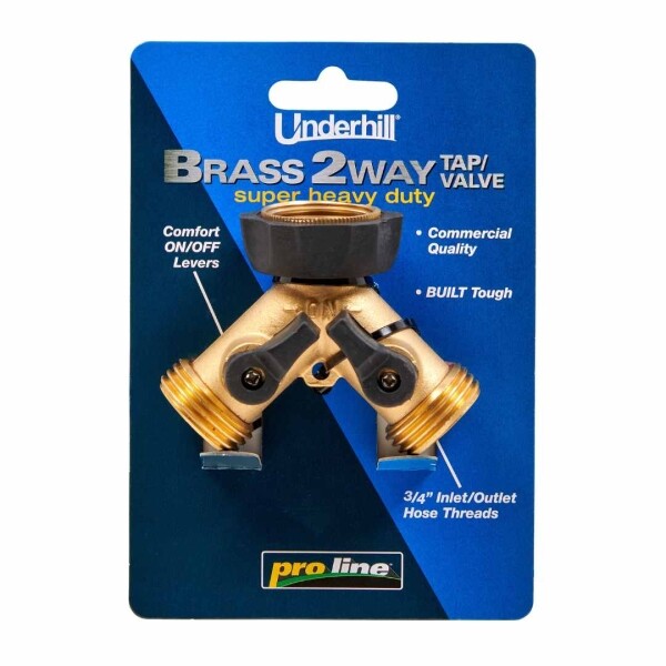 ¾” Brass 2 & 4 Way Hose Tap _ Valves - 2-Way Hose Bib Package