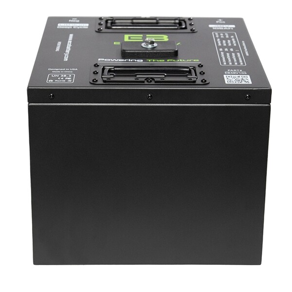 51V 105AH Eco LifePo4 Lithium Battery Bundle with 15A Charger – Thru Hole Style Battery