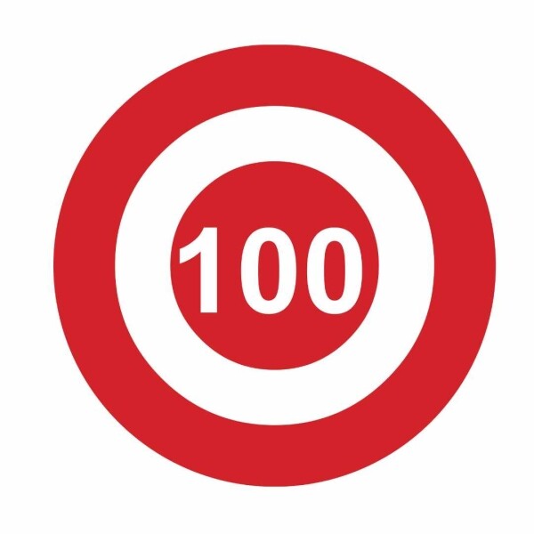 Bullseye Driving Range Yardage Targets - 100 Yards