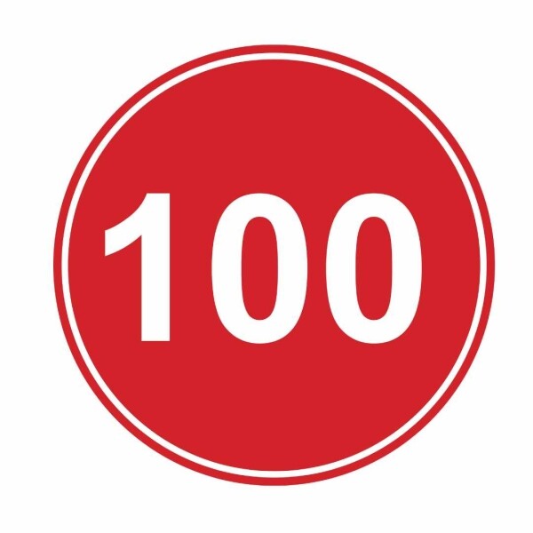 Circle Driving Range Yardage Targets - 100 Yards