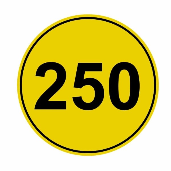 Circle Driving Range Yardage Targets - 250 Yards