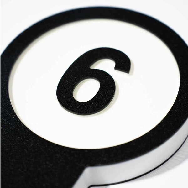 Image of numbered putting green marker top in white