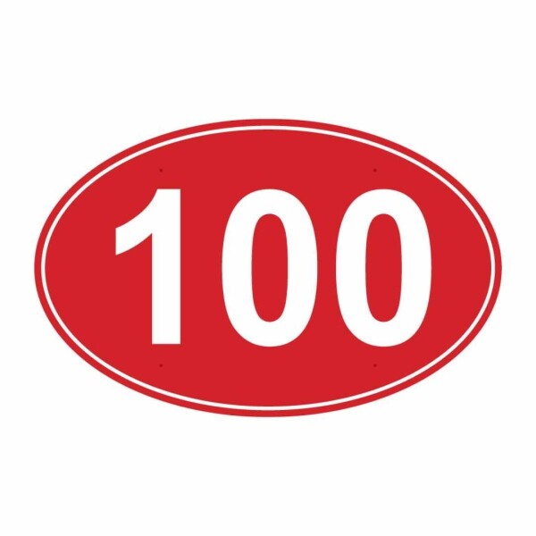 Oval Driving Range Yardage Targets - 100 Yards