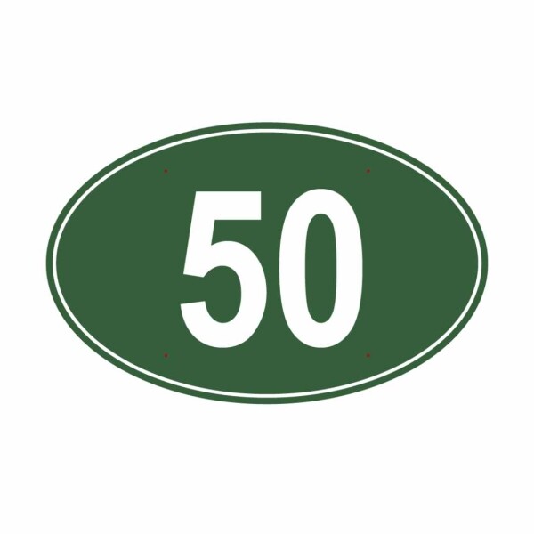 Oval Driving Range Yardage Targets - 50 Yards
