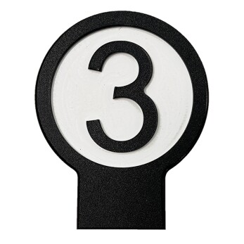 Image of numbered putting green marker top in white