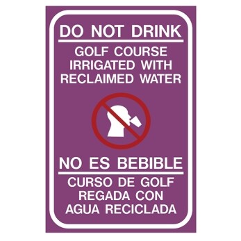 Reclaimed Water Sign