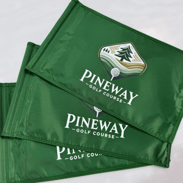 Regulation Perma-Print Custom Golf Flag - Solid Color - in stock -green