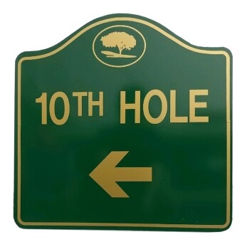 Par West Turf Custom Premium Curved Aluminum Course Signs