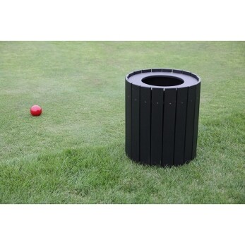 Round Trash Can - Recycled Lumber