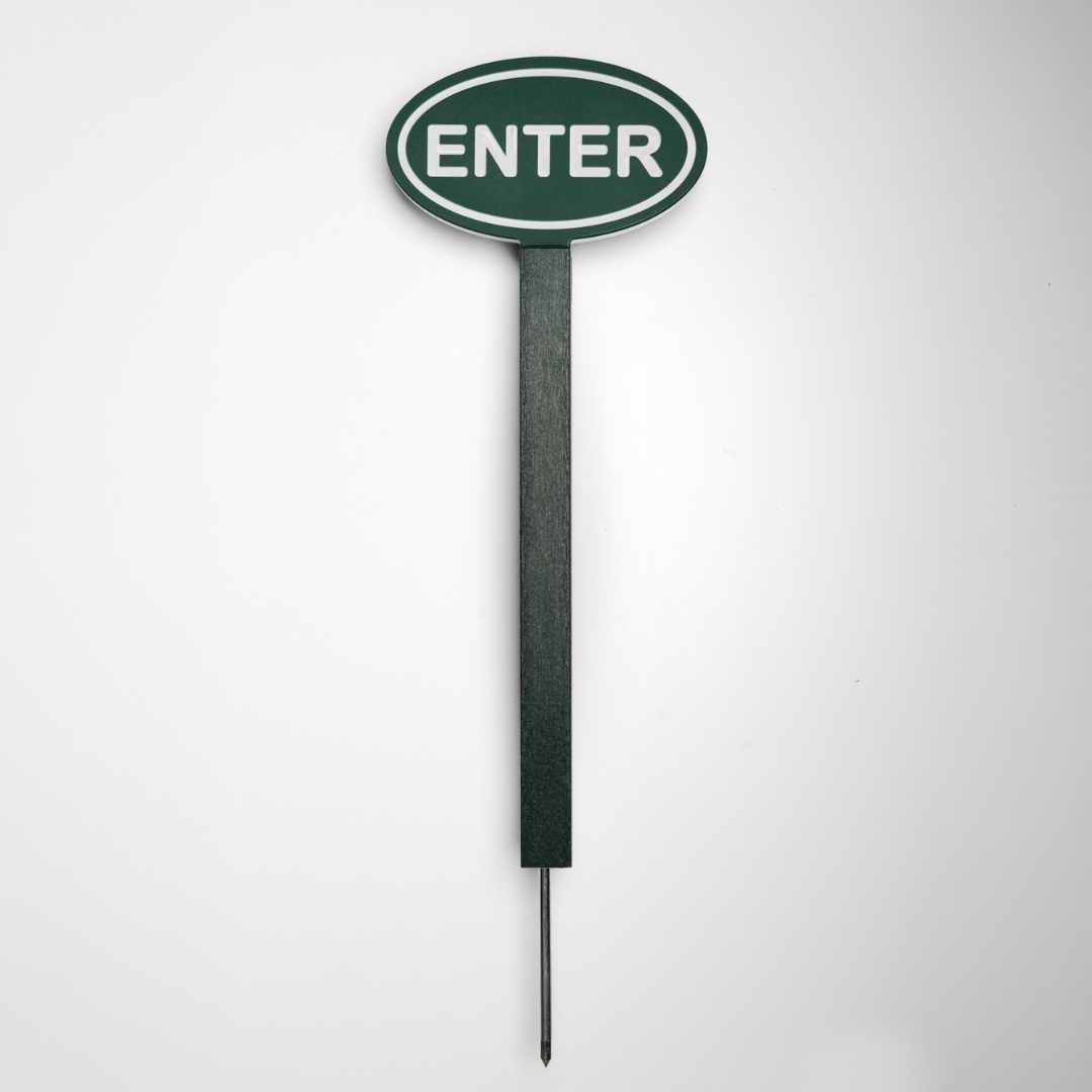 Golf Cart Enter Exit Stakes - Enter Sign (2)