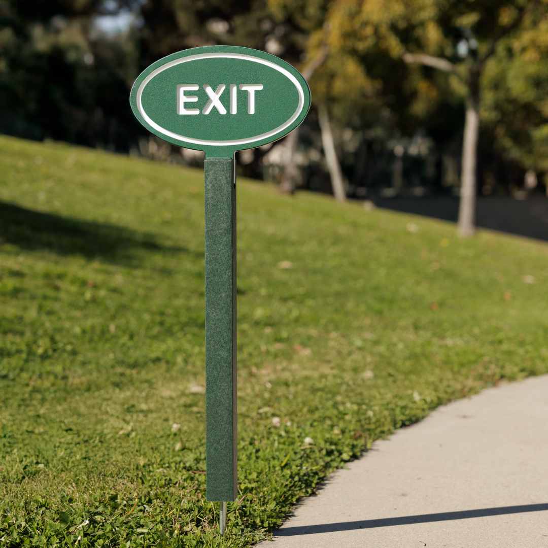 Golf Cart Enter Exit Stakes - Exit Sign