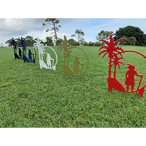 Laser Cut Stainless Steel Tee Markers - Custom Logo