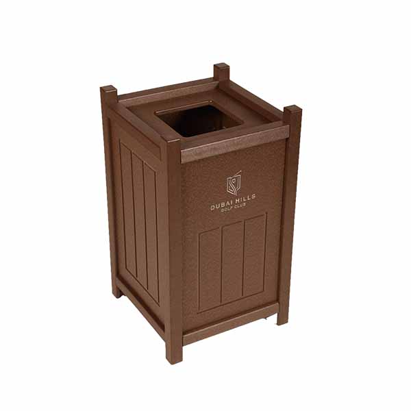 Square Trash Containers - Recycled Lumber - Image 4