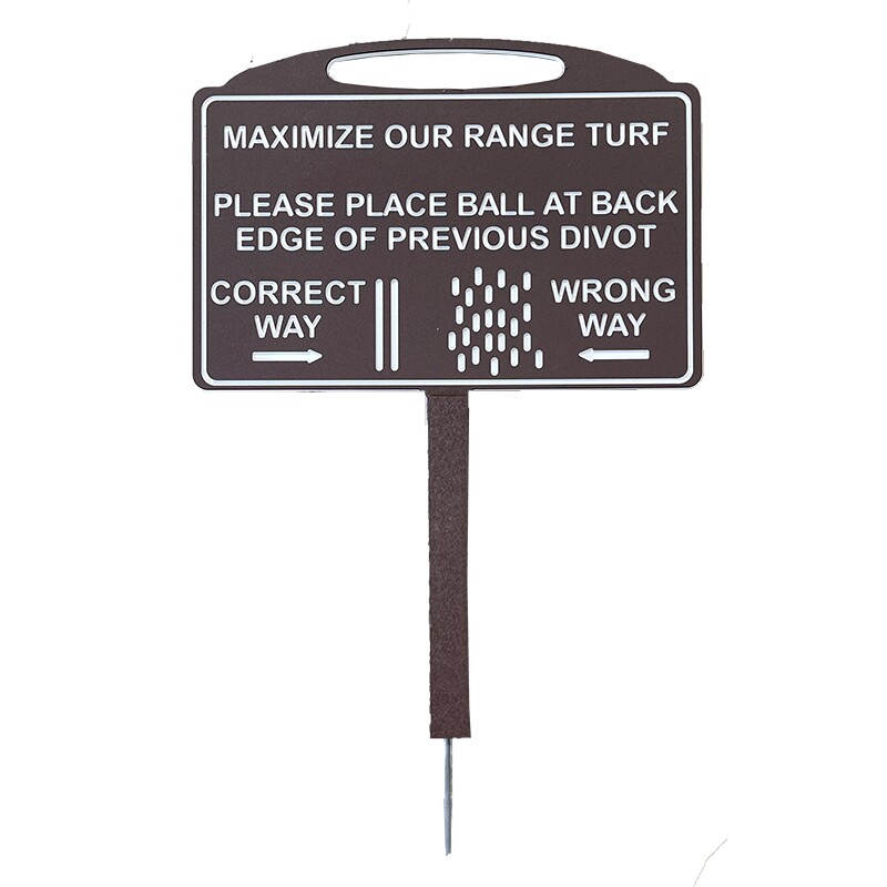 Par West Turf Driving Range Pattern Sign Stake