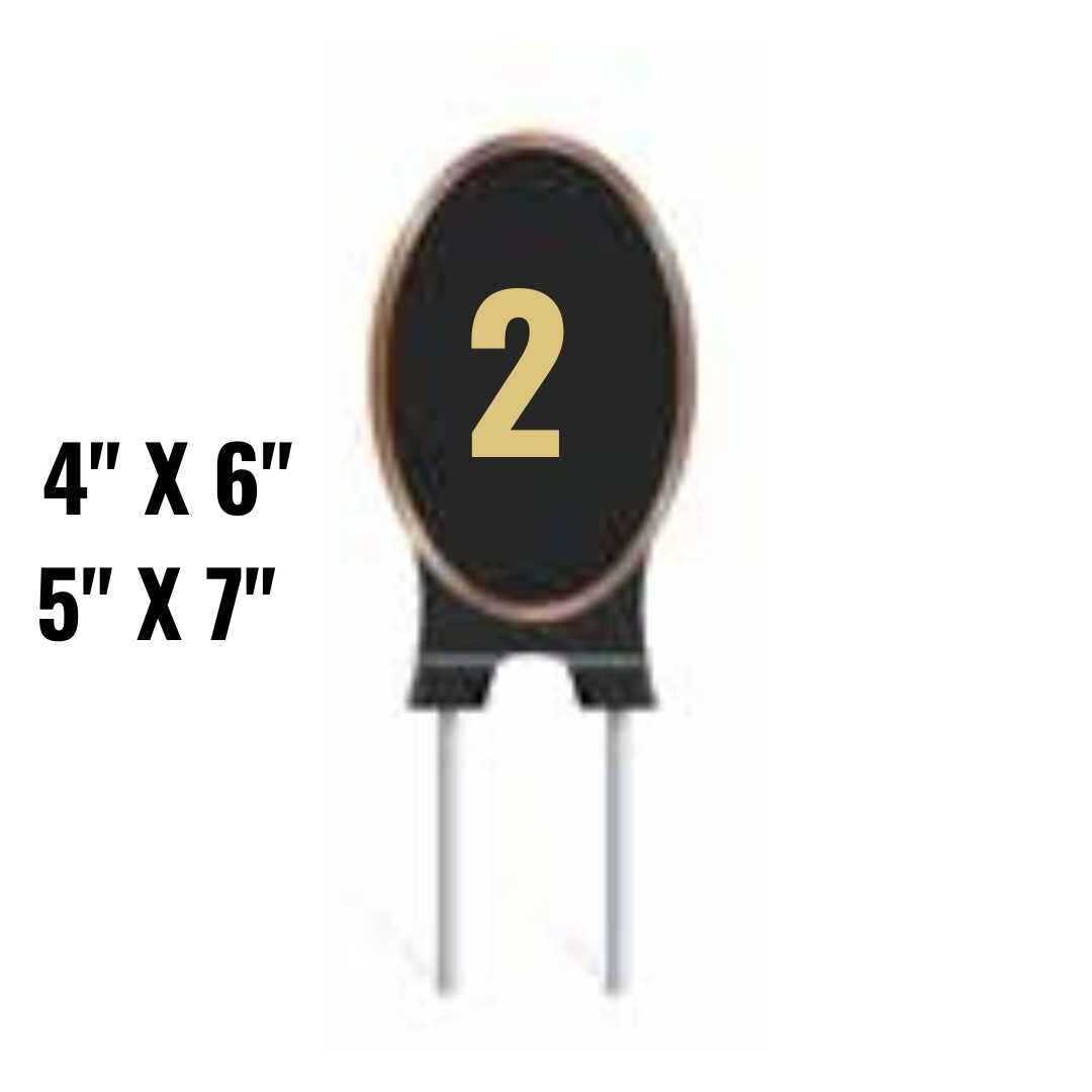 Custom Logo Tee Markers - Cast Bronze or Aluminum - Shape 2
