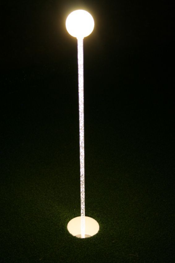 Light Up Practice Green Stick, Rechargeable &, Wireless with Golf Ball Top-Bright White