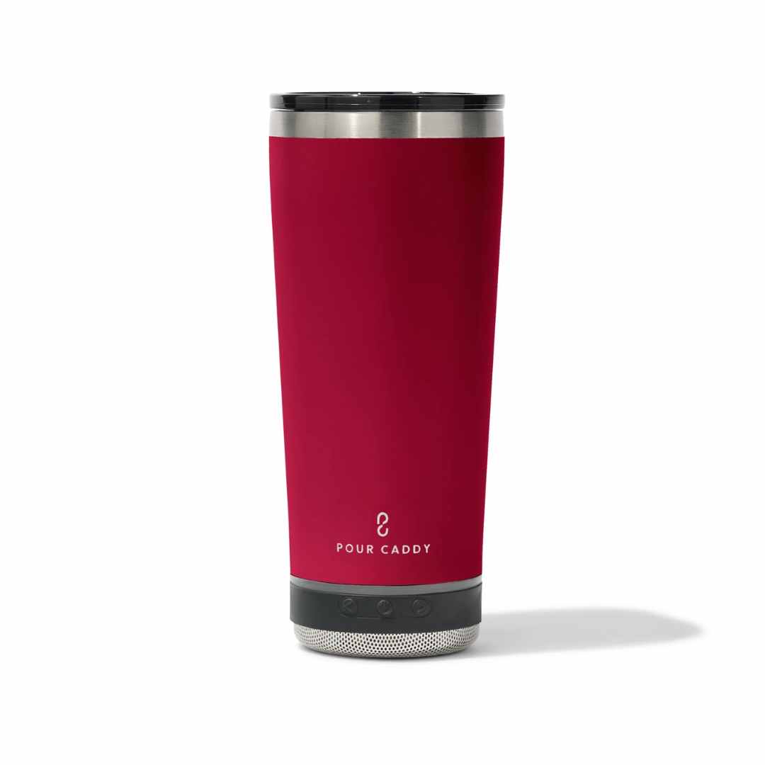 Go Caddy 18oz Vibe Tumbler - Speaker - Red