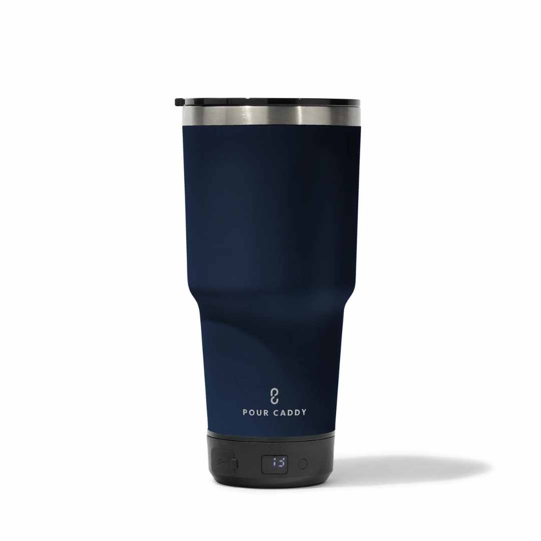 Go Caddy 28oz Vibe Tumbler - 3 Base Options- navy blue - power bank