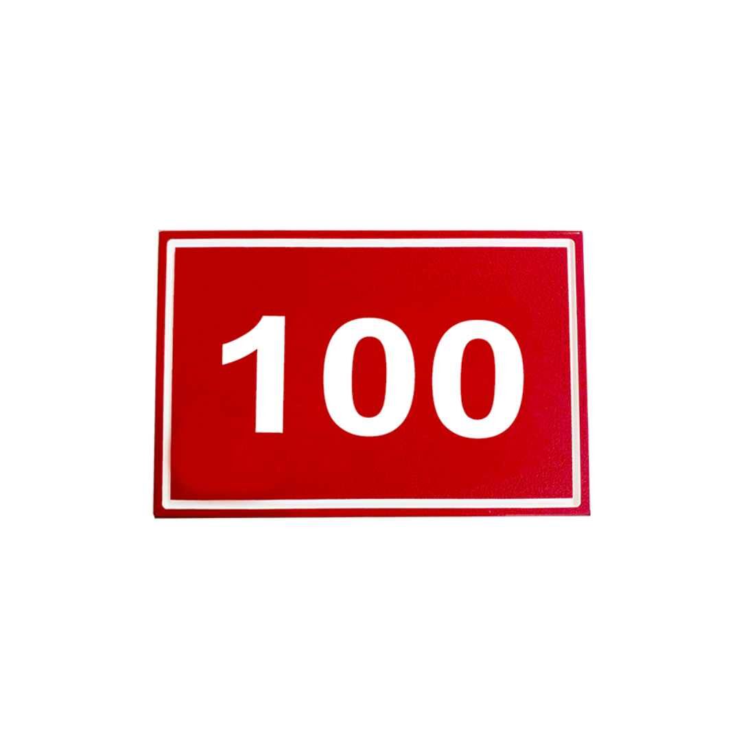 Perma Core In Ground Rectangle Yardage Monuments - Red_White-100