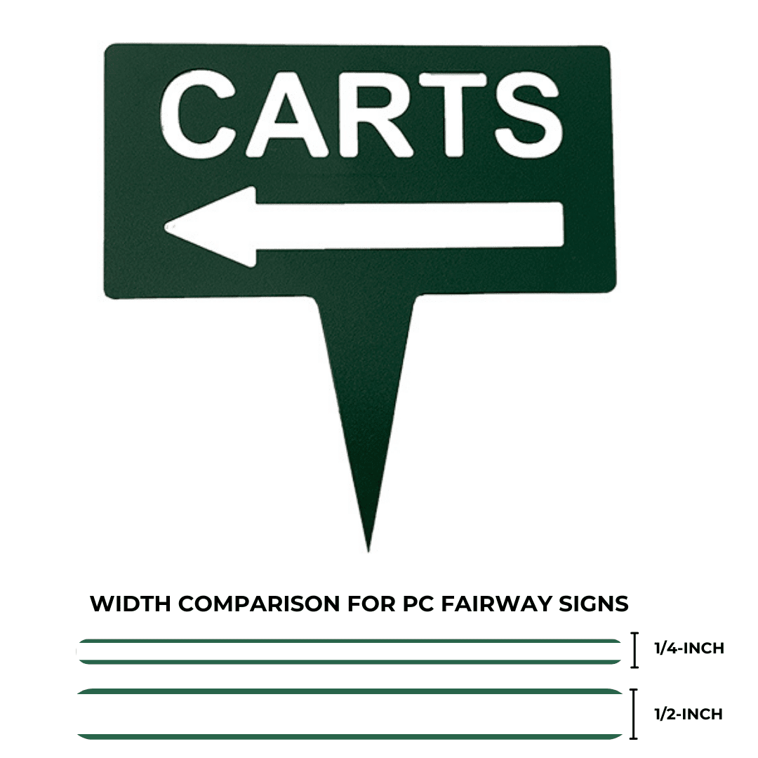 Perma-core 1/4-inch fairway sign-green/white
