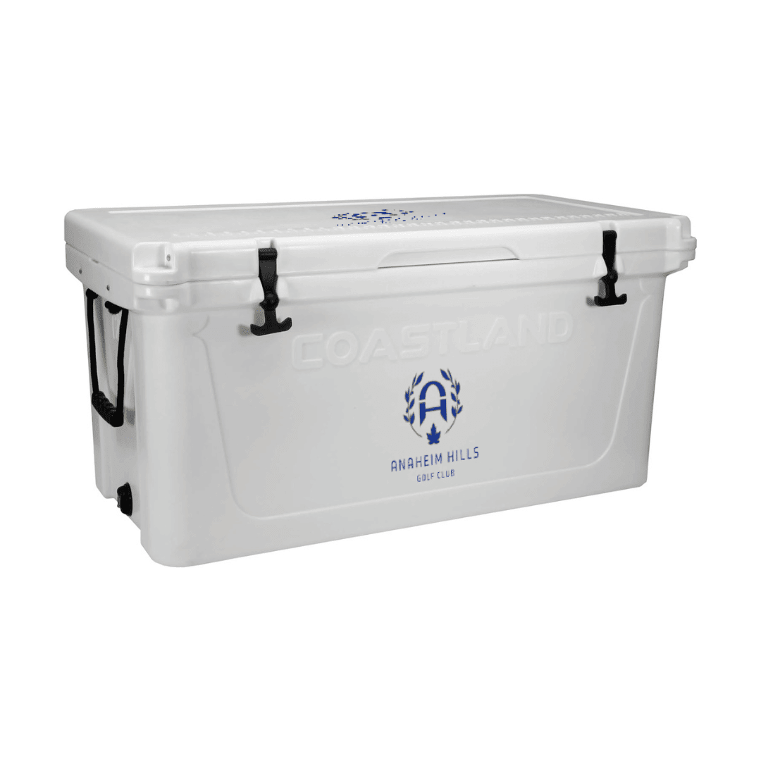 Portable Tournament Cooler with Logo - White - 125 Quart 2