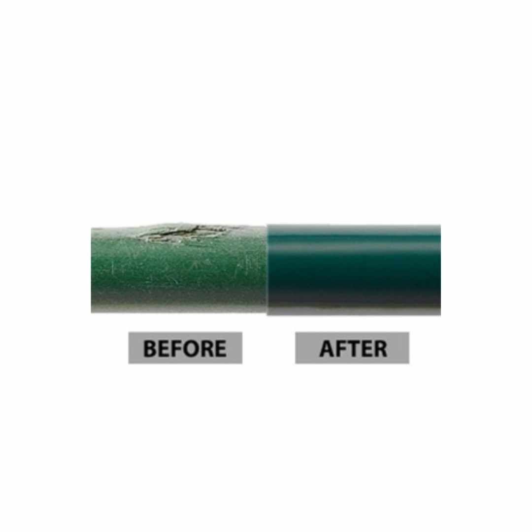 VinylShield Rake Handle Restoration Renewal Kit - Before and After