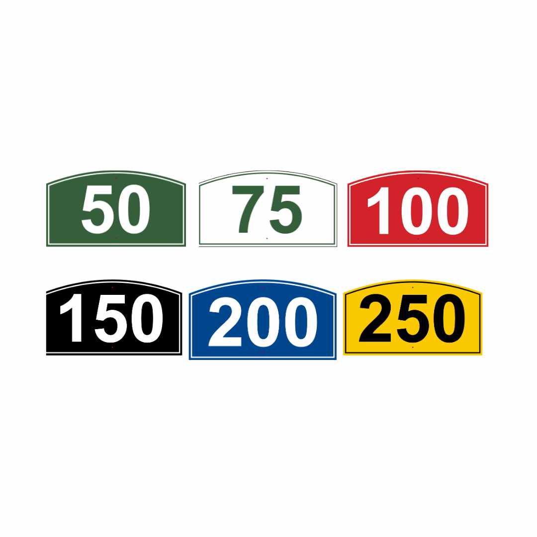 Arch Driving Range Yardage Targets - All Targets