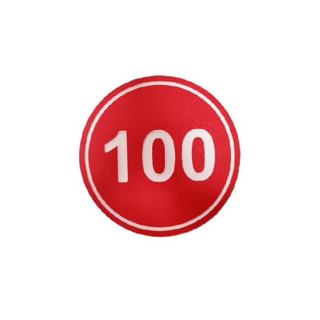 Perma Core In Ground Round Yardage Monuments Red_White - 100