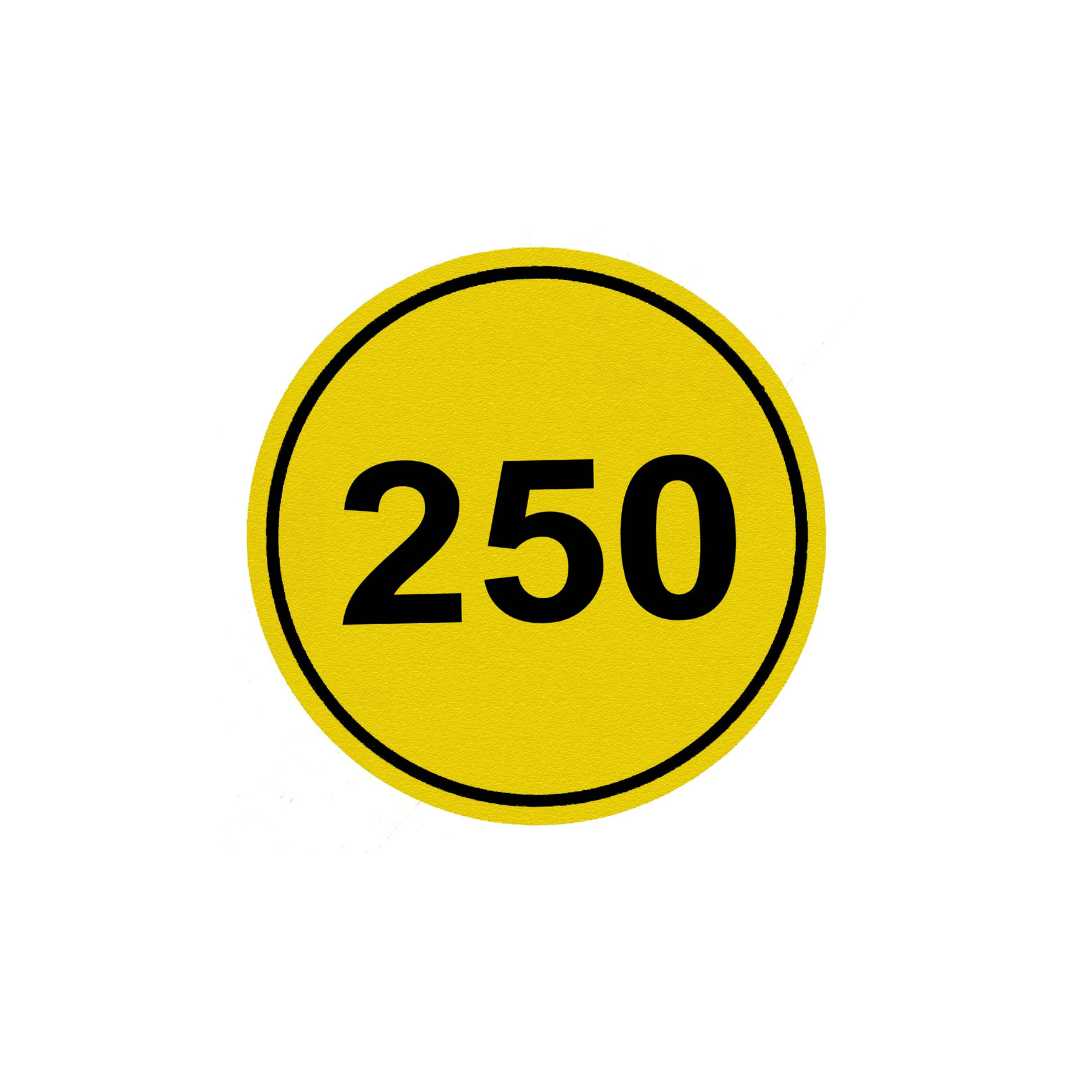 Perma Core In Ground Round Yardage Monuments Yellow_Black - 250