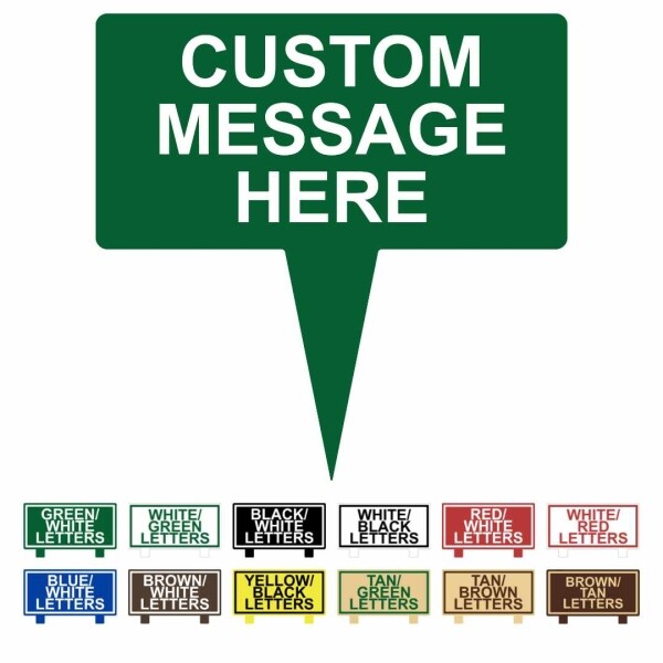 Custom Single Spike Fairway Signs – Perma-Core - Custom Message