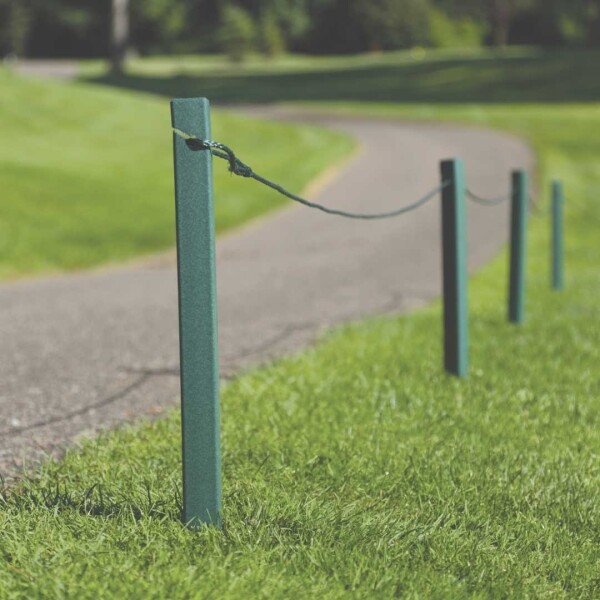 Recycled Plastic Lumber Rope Stake - Square Stake - Three Colors