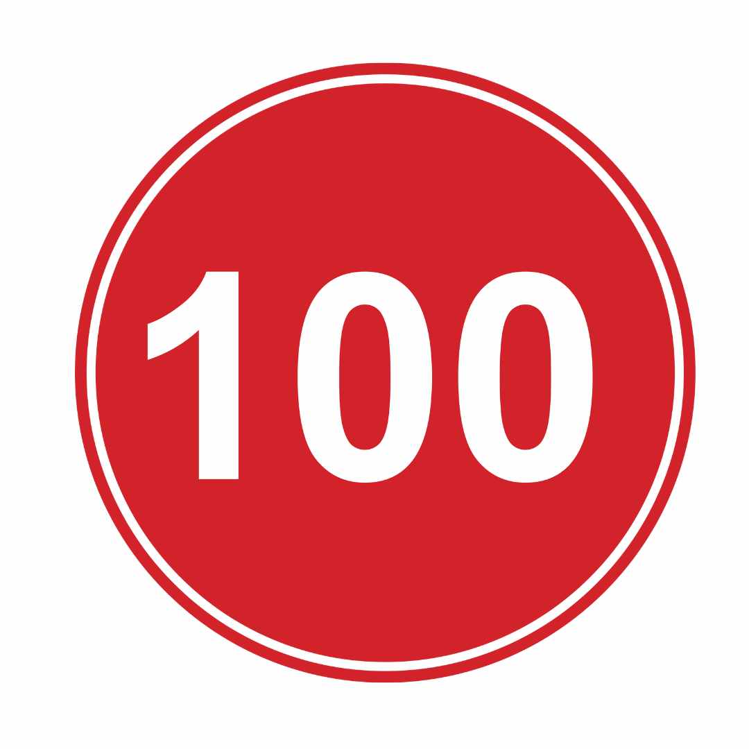 Circle Driving Range Yardage Targets - 100 Yards