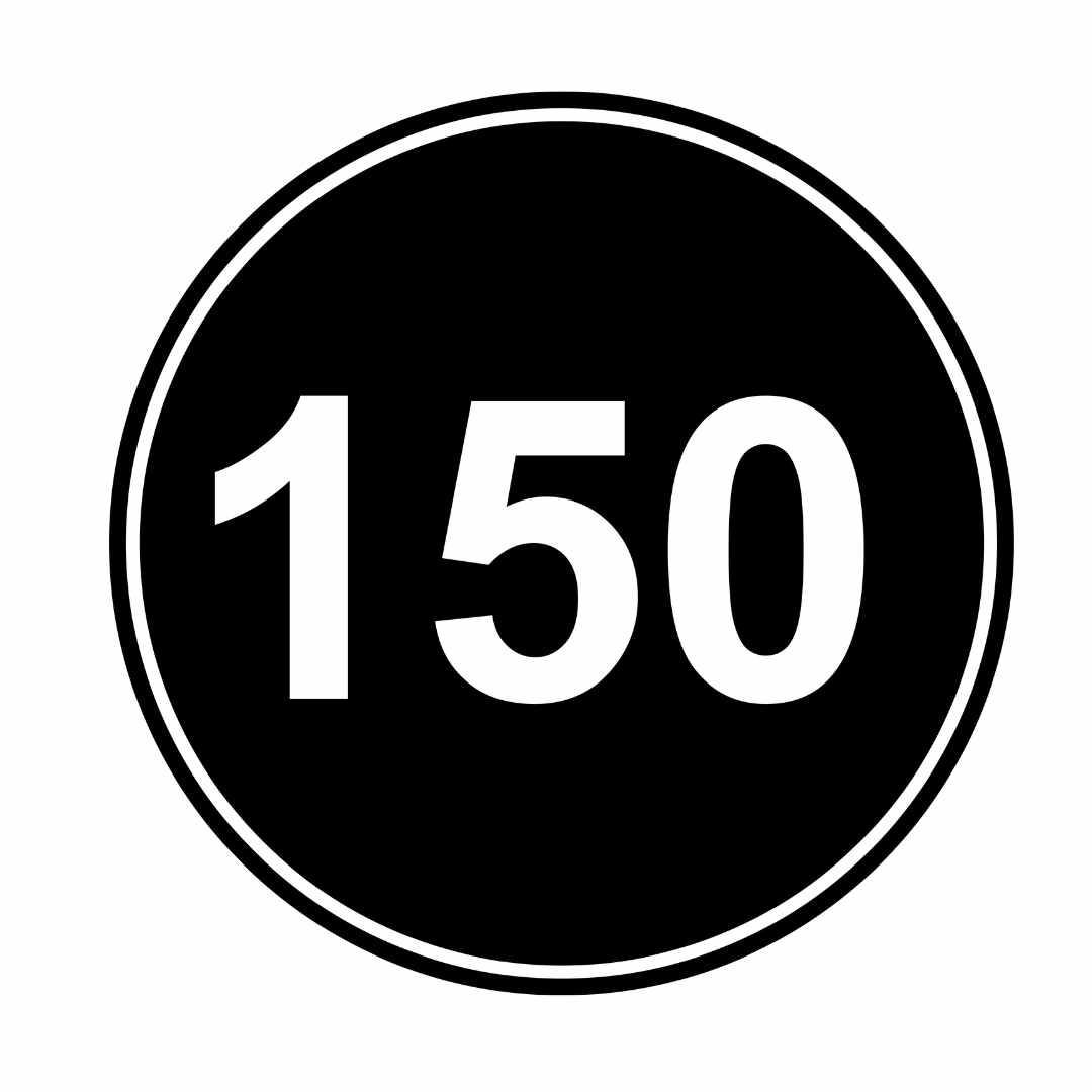 Circle Driving Range Yardage Targets - 150 Yards