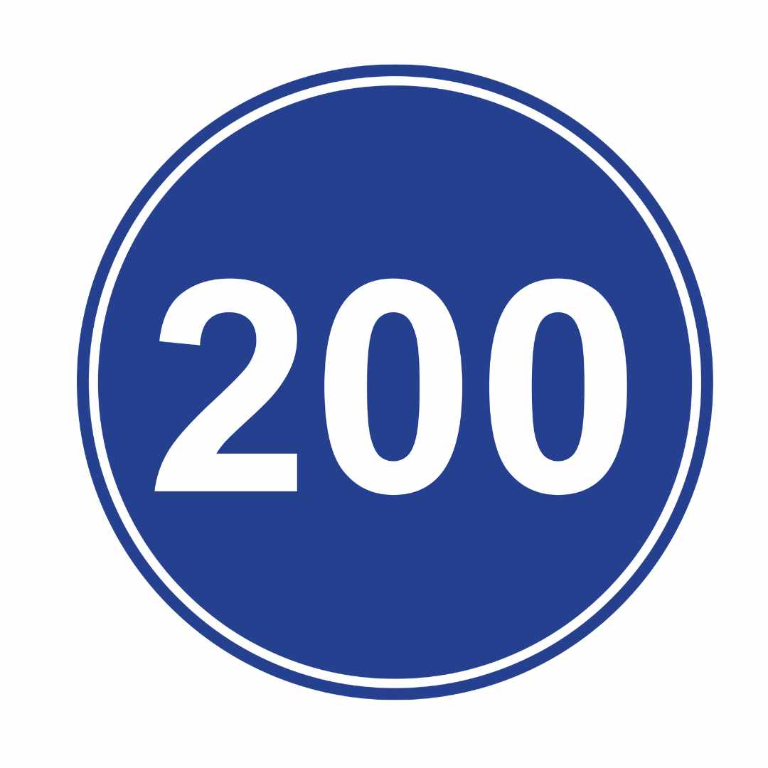 Circle Driving Range Yardage Targets - 250 Yards