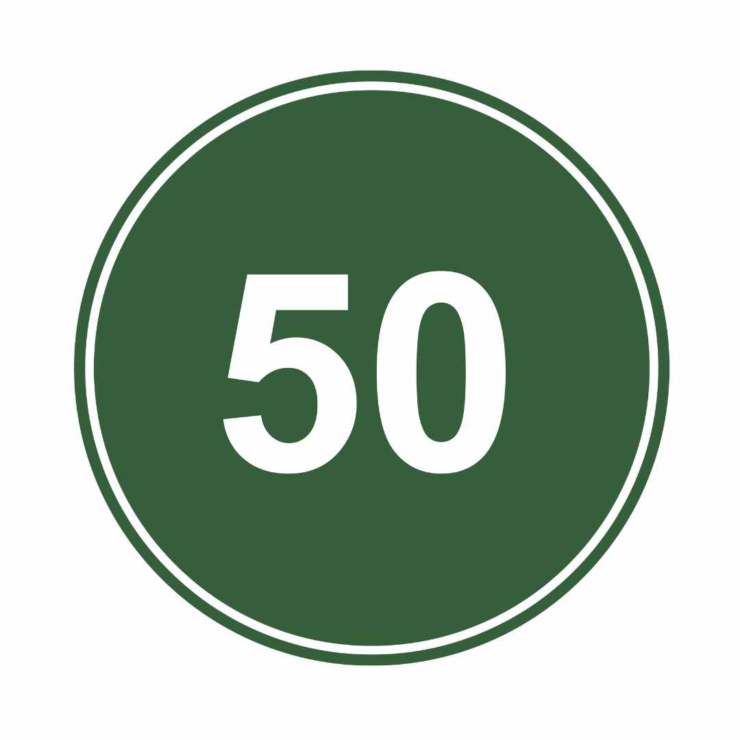 Circle Driving Range Yardage Targets - 50 Yards