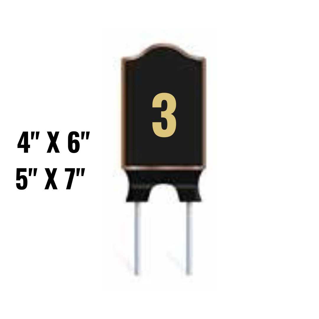 Custom Logo Tee Markers - Cast Bronze or Aluminum - Shape 3