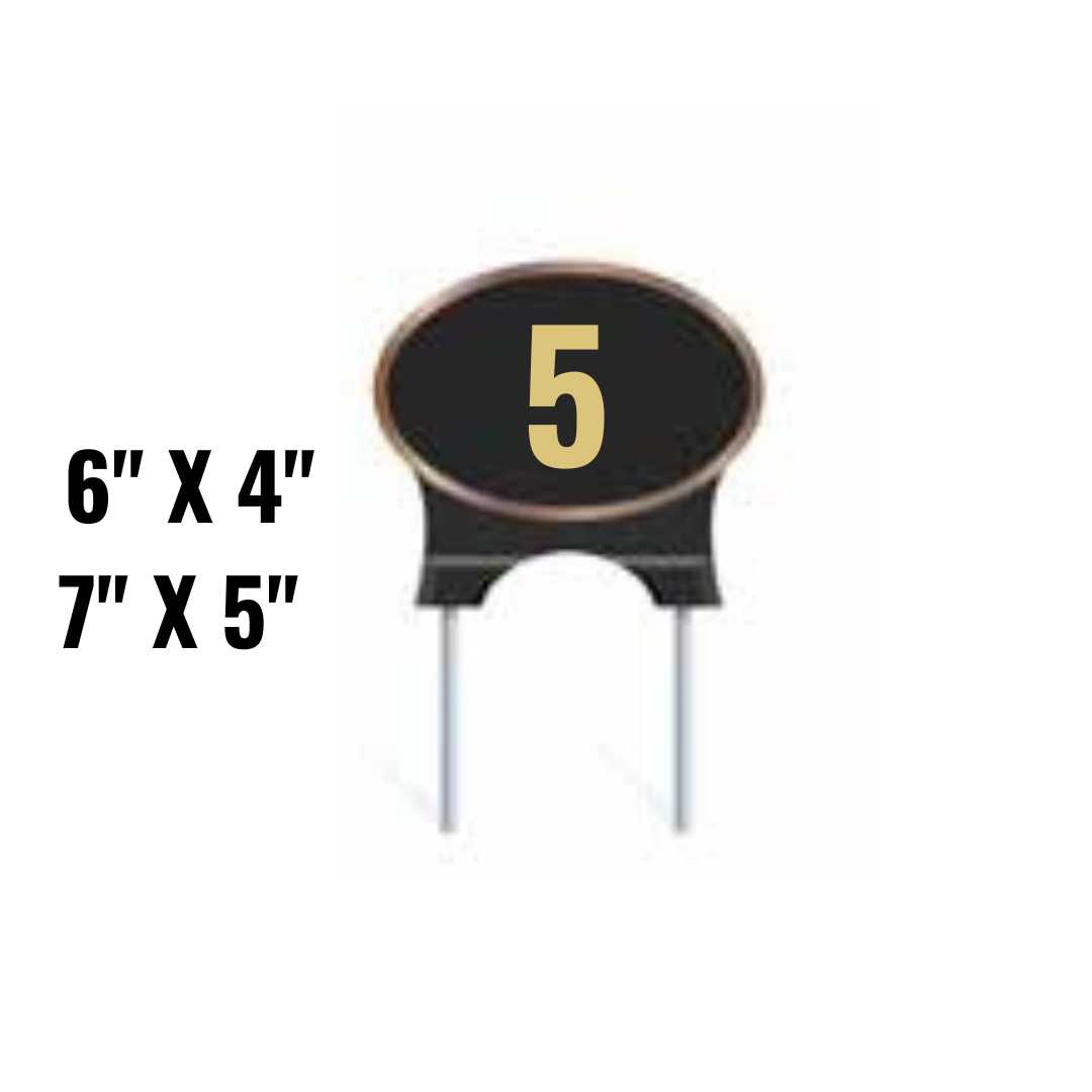 Custom Logo Tee Markers - Cast Bronze or Aluminum - Shape 5