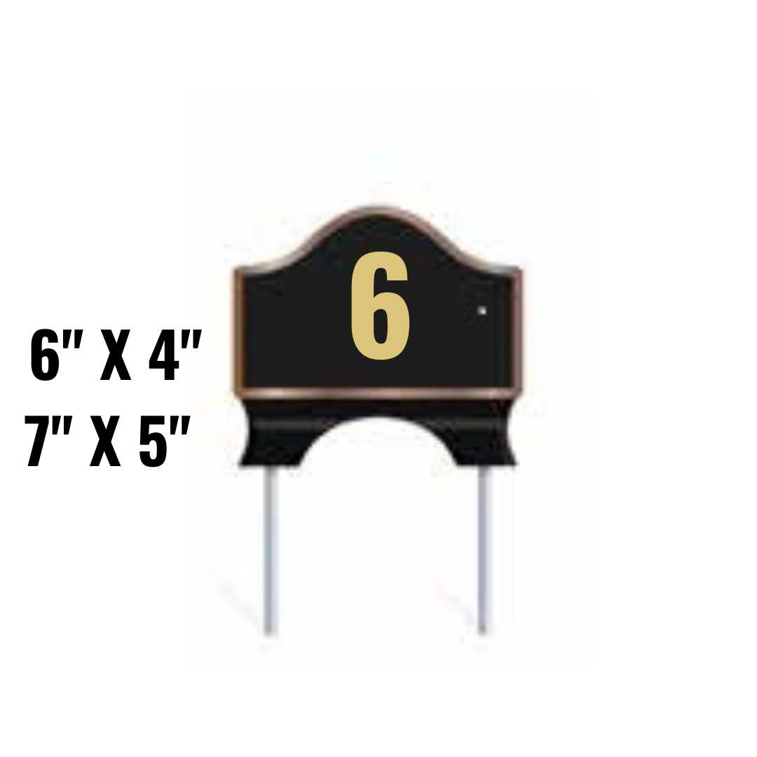 Custom Logo Tee Markers - Cast Bronze or Aluminum - Shape 6