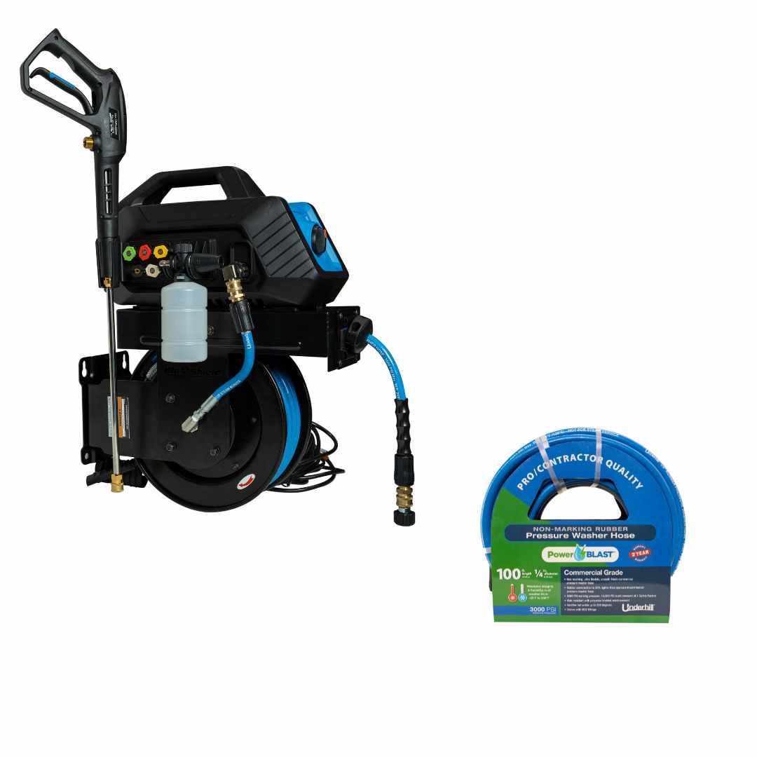 Underhill PowerBlast 3000 Commercial Pressure Washer w_ 100' Hose Reel