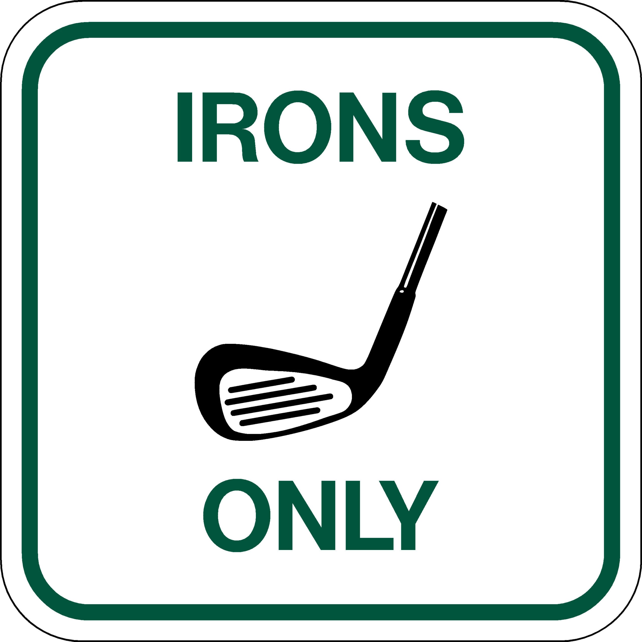 Par West Turf Aluminum Course Sign Irons Only
