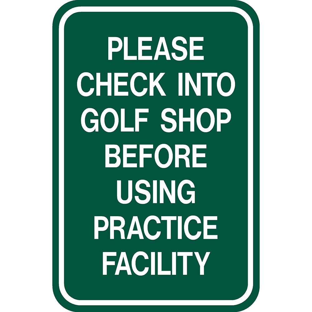 Par West Turf Aluminum Course Sign Check In