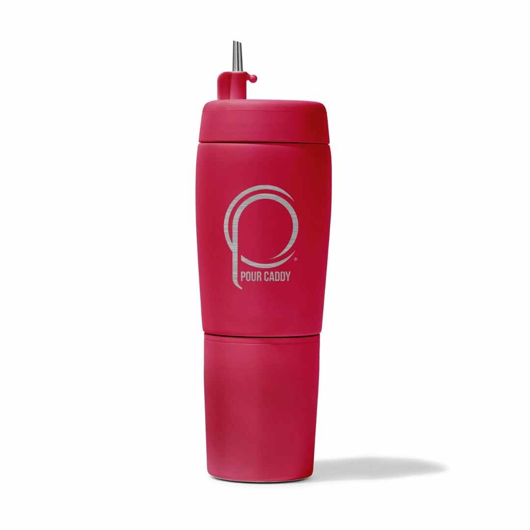 Pour Caddy - Stainless Steel Flask Set- Glory Red