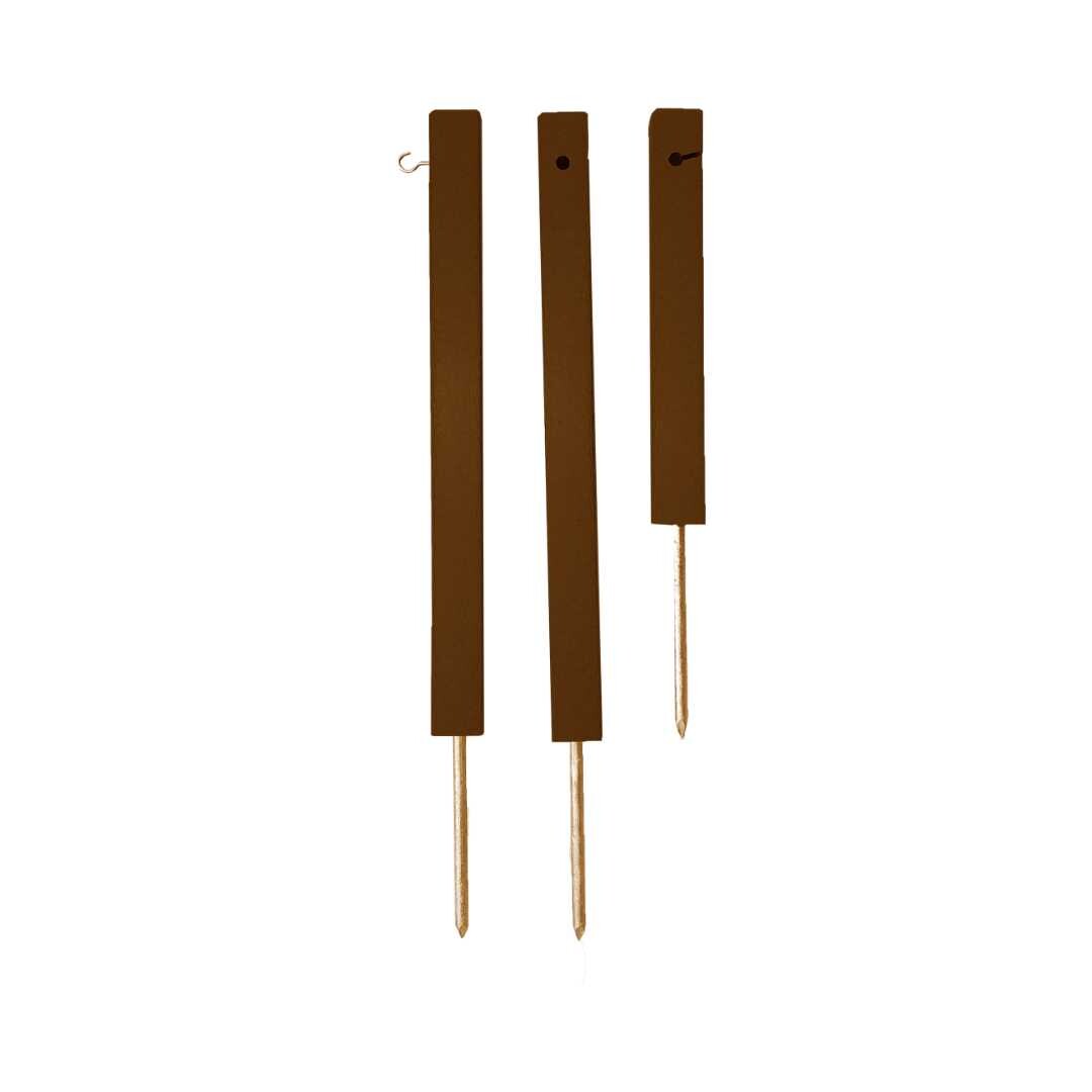 Recycled Plastic Lumber Rope Stake - Square Stake - Brown