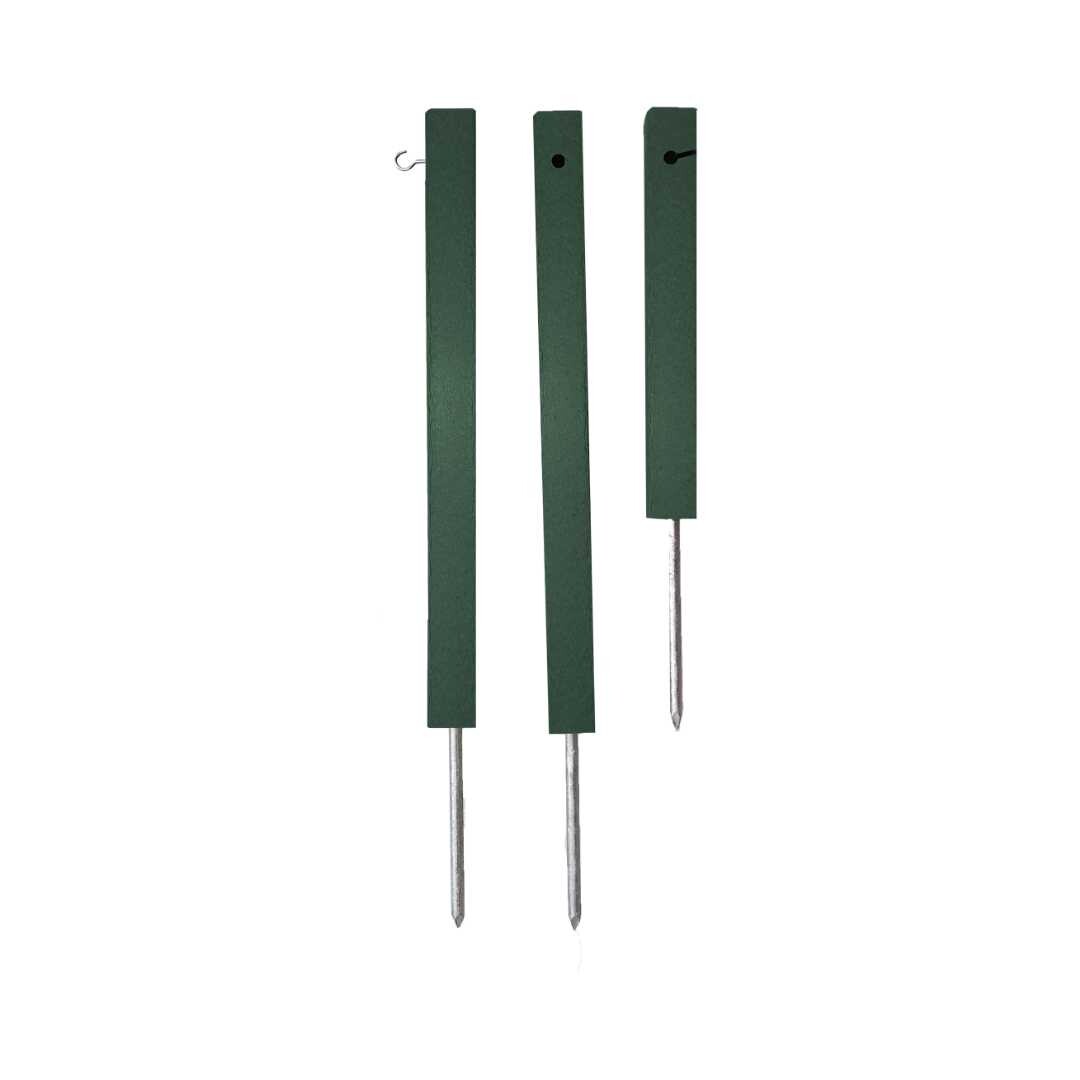 Recycled Plastic Lumber Rope Stake - Square Stake - Green
