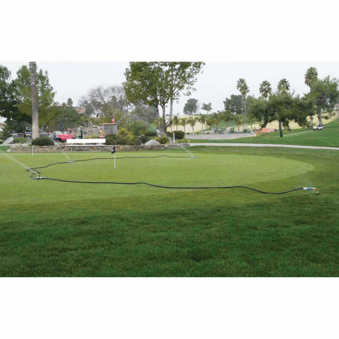 SpotShot Low Volume Portable Sprinkler Kit - Lifestyle on golf course greens