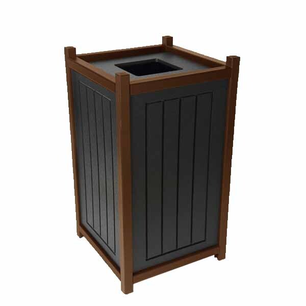 Square Trash Containers - Recycled Lumber - Image 3