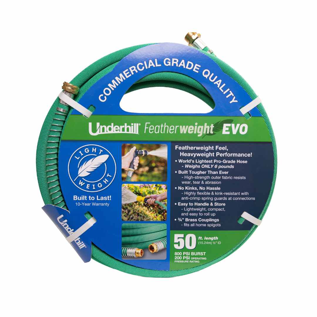 Featherweight EVO Hose - Underhill International - 50' Green - Package