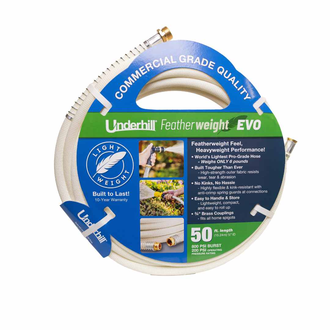 Featherweight EVO Hose - Underhill International - 50' White - Package
