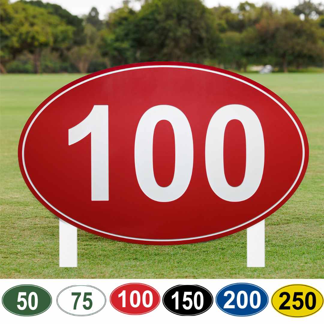 Oval Driving Range Yardage Targets